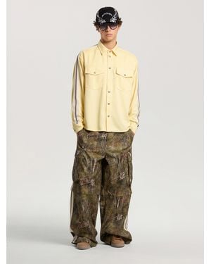 Palm Angels Logo 90' Track Jacket Shirt - Natural