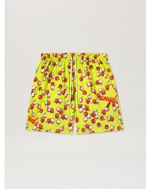 Palm Angels Cherries Swimshort - Yellow