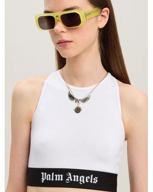 Palm Angels Logo Tape American Bra - White