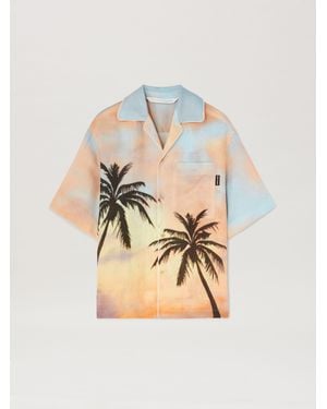 Palm Angels Sunrise Palm Bowling Shirt - Multicolour