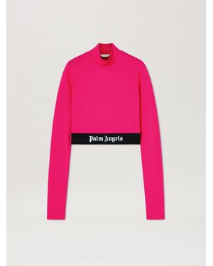 Palm Angels Logo Long-Sleeved Top - Pink