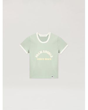 Palm Angels Cali Vibes Vintage Slim T-Shirt - Green