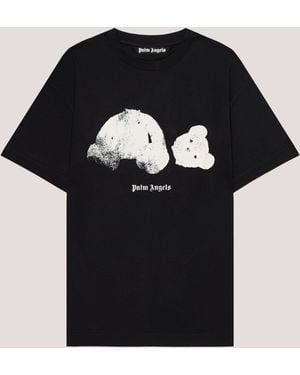 Palm Angels Spray Broken Bear T-Shirt - Black