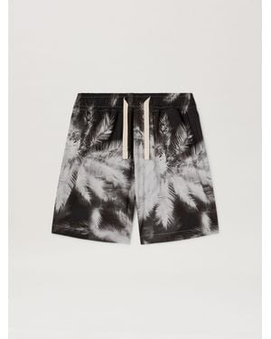 Palm Angels Blueprint Palms Shorts - Black