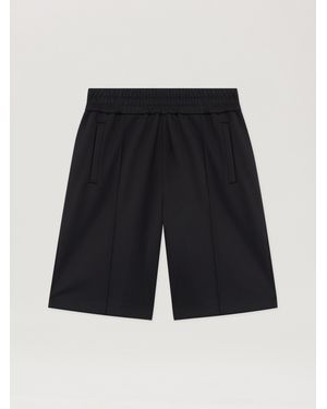 Palm Angels Back Curved Logo Track Shorts - White