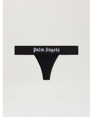 Palm Angels Logo Band Thong - Black