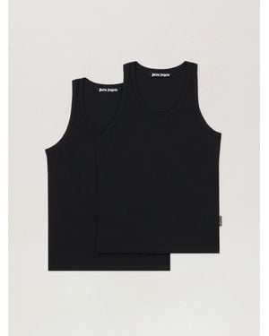 Palm Angels Essential Tank Bipack - Black