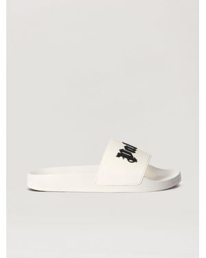 Palm Angels Big Logo Sliders - Natural