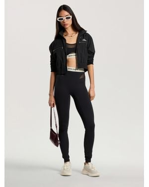Palm Angels Logo Mesh Panel Active Leggings - White