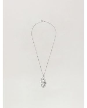 Palm Angels Snake Box Logo Necklace - White