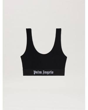 Palm Angels Logo Band Bralette - Black