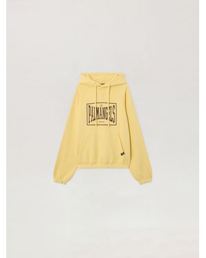 Palm Angels Vintage Box Logo Loose Hoodie - Yellow