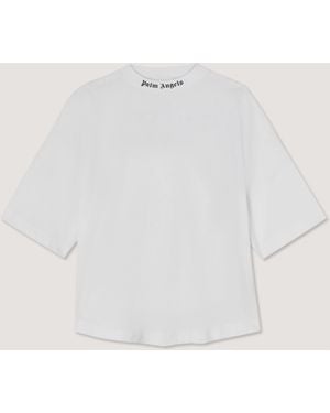 Palm Angels Classic Logo Over Tee - Natural