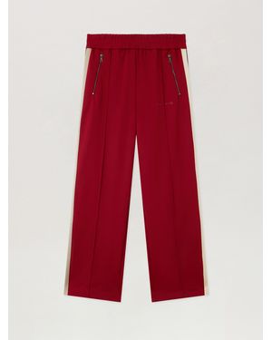 Palm Angels Classic Logo Zip-Up Track Pants - Red