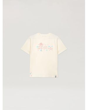Palm Angels Feel High Regular T-Shirt Off - Natural