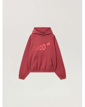 Palm Angels Sunset Blvd Palm Loose Hoodie Brick - Red