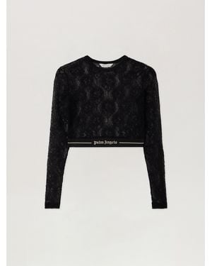 Palm Angels Classic Logo Lace Top - Multicolour