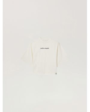 Palm Angels Lions Herald Boxy T-Shirt Off - Natural