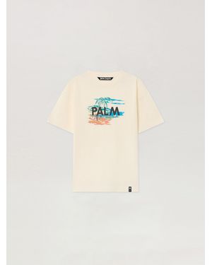 Palm Angels Palm Island Regular T-Shirt - White