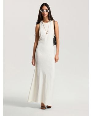 Palm Angels Curved Logo Essential Dress - White