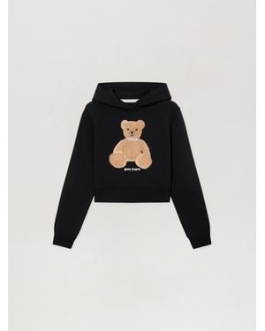 Palm Angels Bear Fitted Hoodie - Black