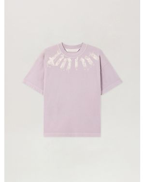 Palm Angels Big Neck Logo Loose T-Shirt - Pink