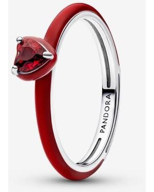 PANDORA Rode Hart Chakra Ring - Rood