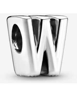 PANDORA Letter W Alphabet Charm - Black