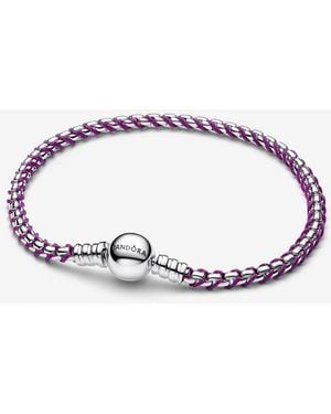 PANDORA Cord Box Chain Bracelet - Purple