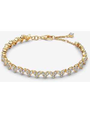 PANDORA Triple Stone Heart Bracelet - Metallic