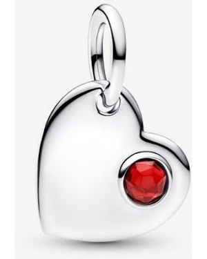 PANDORA January Heart Dangle Charm - White