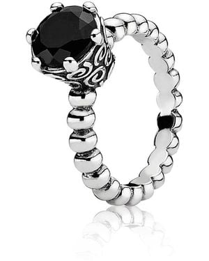PANDORA Black Spinel Bubble Ring