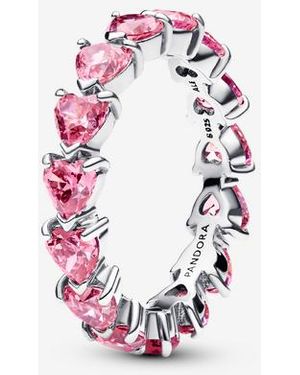 PANDORA Band Of Hearts Ring - Pink