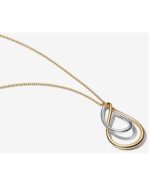PANDORA Two-Tone Double Pendant Necklace - Metallic