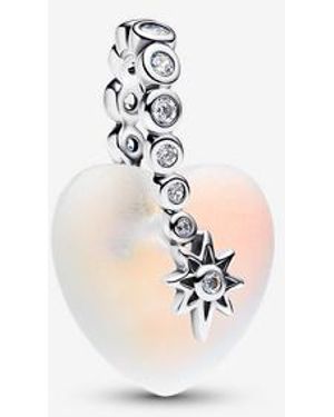 PANDORA Shooting Star & Heart Dangle Charm - Metallic
