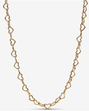 PANDORA Linked Hearts Collier Necklace - Metallic