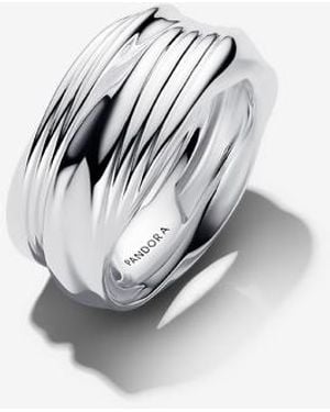 PANDORA Twisted Double Ring - Metallic
