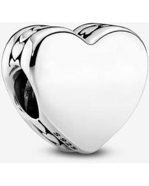 PANDORA Engravable Heart Charm - White