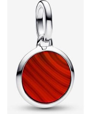 PANDORA Murano Glass Engravable Mini Medallion Charm - Red