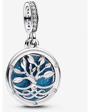 PANDORA Glow-In-The-Dark Infinity Tree Double Dangle Charm - Blue