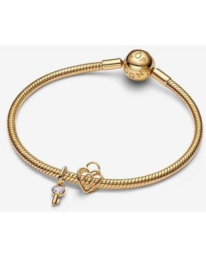 PANDORA Liefdesslotje Bedel & Armband Set / - Metallic