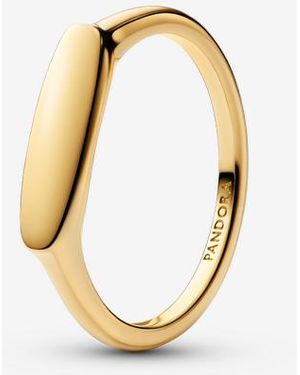 PANDORA Ring Met Graveerbaar Staafje - Metallic