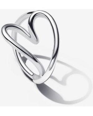PANDORA Organically Shaped Heart Ring - Metallic
