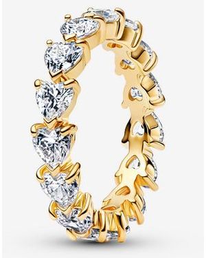 PANDORA Band Of Hearts Ring - Metallic