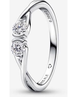 PANDORA Infinite Sterling Double Facing Lab-Grown Diamond Ring - Metallic