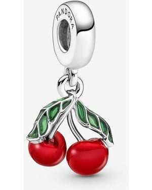 PANDORA Asymmetrical Cherry Fruit Dangle Charm - Red