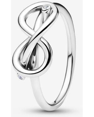 PANDORA Infinity Knot Ring - White