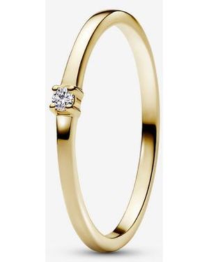 PANDORA Era 14K Lab-Grown Diamond Single Stone Ring - Metallic