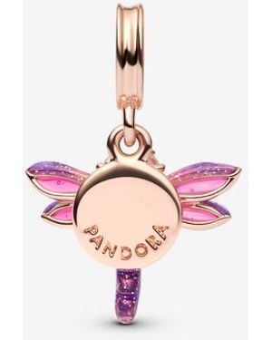 PANDORA Dragonfly Double Dangle Charm - Pink