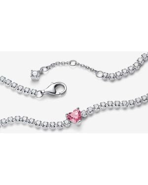 PANDORA Sparkling Heart Tennis Bracelet - White